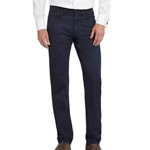 Kirkland Sigature Mens Pant Color Navy Blue Size 40 x 34- 5 Pocket Flat Front